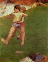 Gauguin, Paul - Breton Boys Wrestling
